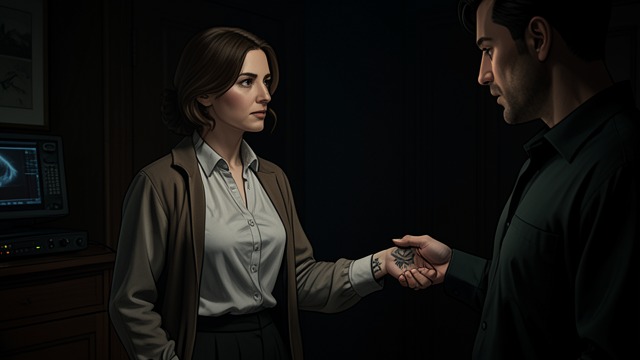 A Warning in the House from "The Outsider". A Warning in the House An impossible visitor Jeannie says a man entered the locked Anderson home and ordered Ralph to stop investigating.