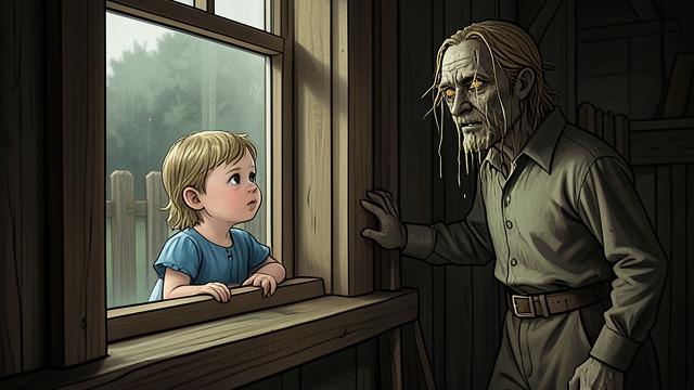 Grace Sees the Unfinished Face from "The Outsider". Grace Sees the Unfinished Face An impossible visitor Grace describes a man outside the window with a face like unfinished clay and straw-like eyes.