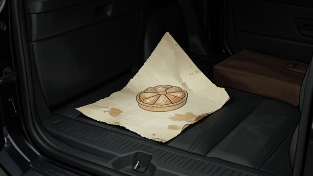 The Scrap in the Van from "The Outsider". The Scrap in the Van A minor object Ralph finds a triangular paper fragment in the van and initially thinks it is an irrelevant piece of takeout material.