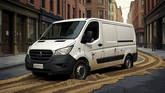 The Van Reappears from "The Outsider". The Van Reappears A second theft The white Econoline reaches Flint City and is used to abduct Frank Peterson.