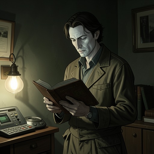 The Search for a Human Explanation from "The Outsider". Ralph repeatedly tries to fit the evidence into ordinary criminal behavior before the accumulated contradictions force him to accept a supernatural adversary.