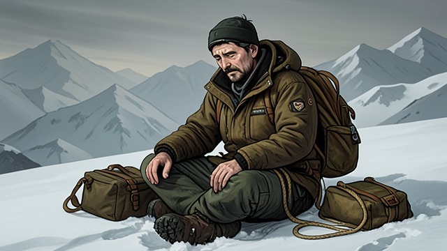 An Illness in the Team from "The Climb". An Illness in the Team A Worker Falls Ill Ngawang Topche Sherpa develops severe altitude illness while carrying supplies.