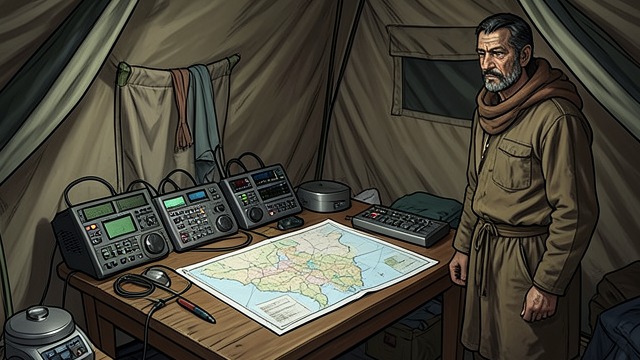 A Weak Radio System from "The Climb". A Weak Radio System Limited Devices The expedition has old radios, and not every guide or client carries one.