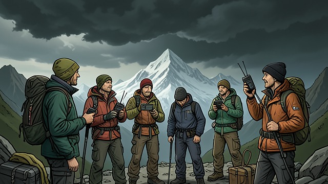 Old Radios from "The Climb". Old Radios Communication Concern Martin Adams questions the expedition’s aging two-way radios, while guides and clients do not all carry reliable devices.