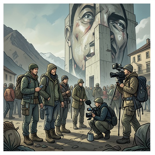 The Publicity Machine from "The Climb". This flow follows the expedition’s media arrangements, the competing narratives they generate, and the way publicity becomes part of the climb’s pressure.