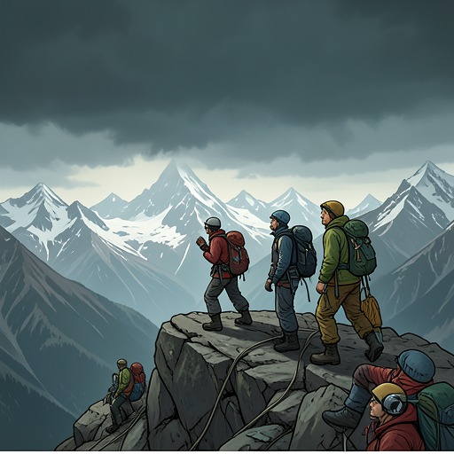 The Climbers Who Turned Around from "The Climb". This flow traces the difficult decision to abandon the summit and the different pressures that make a safe retreat possible.