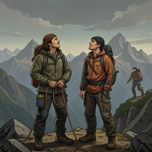 The Guides’ Different Philosophies from "The Climb". This flow follows the tension between strict control and situational independence in guiding clients on a dangerous mountain.
