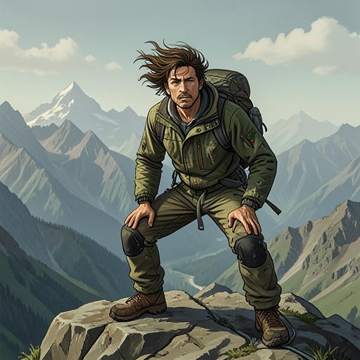 Boukreev’s Mountaineering Life from "The Climb". This flow traces Anatoli Boukreev’s struggle to sustain a climbing career after Soviet support collapses and his eventual return to the mountains.