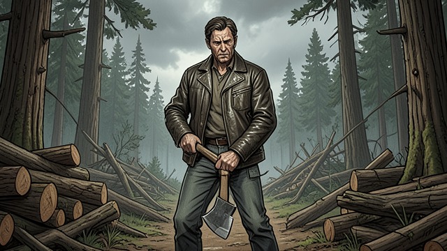 René’s Ax from "Barkskins". René’s Ax Skill Passed Down René’s woodsman knowledge becomes a family legacy, teaching descendants how to cut, judge, and move timber.