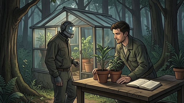 Conrad Revives the Nursery from "Barkskins". Conrad Revives the Nursery A New Purpose Conrad sees the neglected seedling operation as a chance to support forest recovery and studies modern propagation.