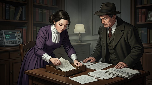 Sophia Finds the File from "Barkskins". Sophia Finds the File An Obscure Folder Sophia discovers a partly torn genealogical report among company papers and realizes it describes possible heirs.