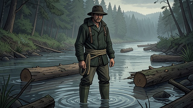 Workers Bear the Risk from "Barkskins". Workers Bear the Risk Dangerous Delivery River drivers navigate rolling logs, cold water, and jams to get timber to mills and markets.