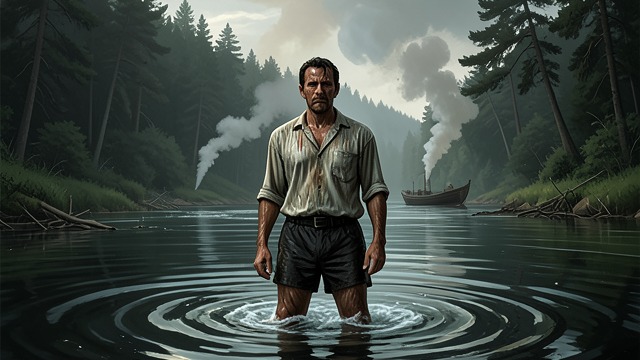 Burned by the Fire from "Barkskins". Burned by the Fire Escape Through Water Jinot helps others reach a river as wildfire consumes the logging camp and surrounding forest.