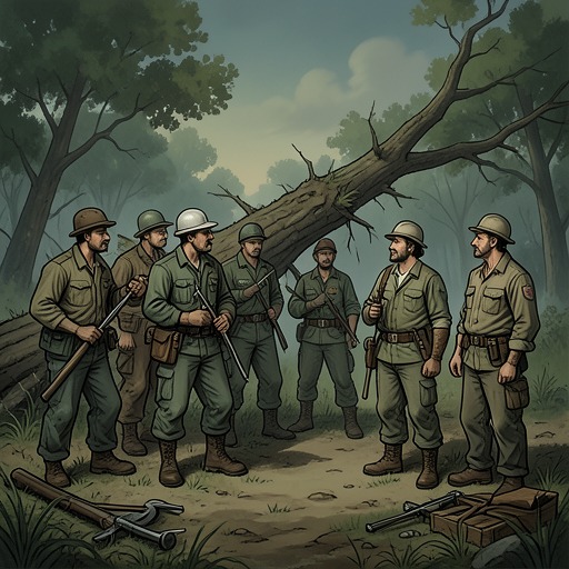 The Working Forest and Its Dead from "Barkskins". This flow traces the human cost of timber extraction through successive accidents, deaths, and adaptations among logging families.