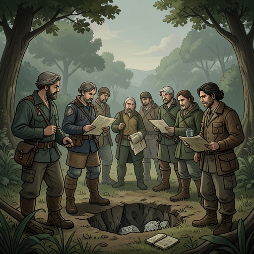 The Company’s Founding Myth from "Barkskins". This flow traces how later generations simplify Duquet’s complicated history into a respectable origin story that hides violence and Indigenous descent.