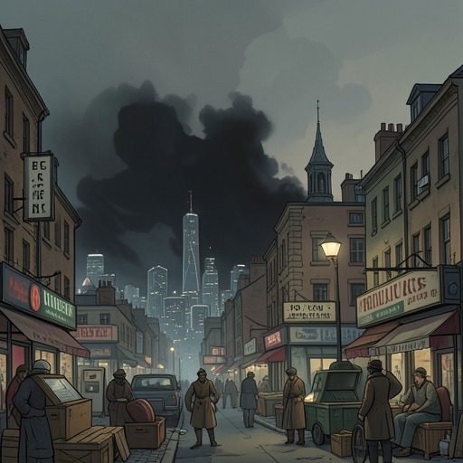 Harmont’s Public Face from "Roadside Picnic". This flow traces the city’s attempt to present itself as safe and prosperous while remaining shaped by the Zone’s danger and unequal opportunities.