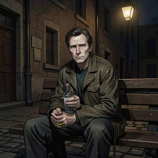 Redrick’s Alcohol and the Zone from "Roadside Picnic". This flow traces Redrick’s repeated use of alcohol as a shield against fear, exhaustion, guilt, and the demands of conscious choice.