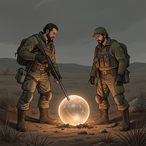 From the Zone to the Golden Ball from "Roadside Picnic". This flow follows the escalating expedition that brings Redrick and Arthur to the Golden Ball and forces Redrick to confront the limits of individual survival.