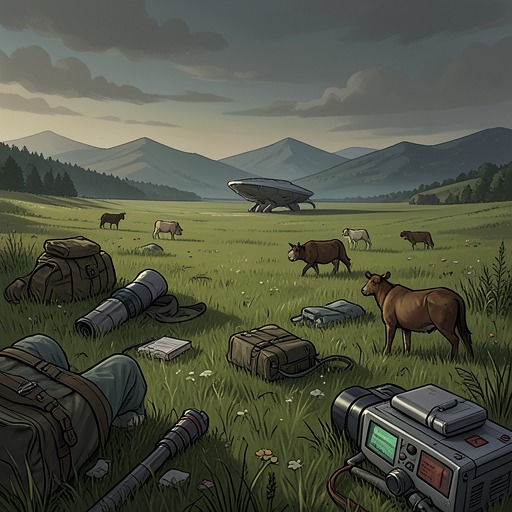 The Roadside Picnic Analogy from "Roadside Picnic". This flow traces how the roadside-picnic image reframes the Visitation from a purposeful encounter into an accidental human observation of alien activity.
