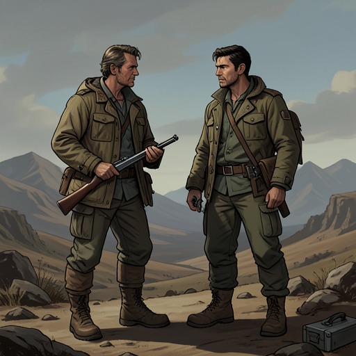 Redrick and Kirill’s Friendship from "Roadside Picnic". This flow follows the friendship that forms between Redrick’s practical toughness and Kirill’s idealistic curiosity, then fractures under guilt and loss.