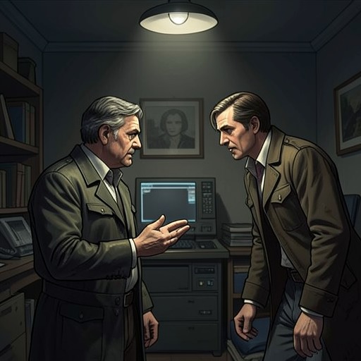 The Emigration Bureau’s Argument from "Roadside Picnic". This flow traces the Bureau’s effort to empty Harmont and Redrick’s refusal to treat departure as a simple escape from danger.
