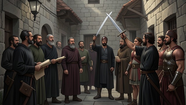 A Conspiracy Sends Him Away from "Acts of the Apostles". Violence Becomes a Planned Strategy A sworn plot emerges More than forty men plan to kill Paul during a supposed further examination.
