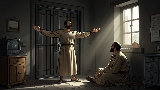 Prison Cannot Contain Them from "Acts of the Apostles". Release Sends Them Back to Work A night in custody The apostles are imprisoned, but an angel releases them and directs them back to public teaching.