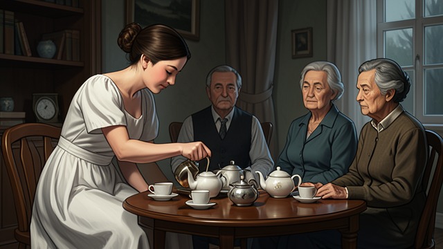 The Responsible Daughter from "Night and Day". Household Authority Competence in public Katharine Hilbery manages tea, visitors, and household arrangements while her parents move through memories and…