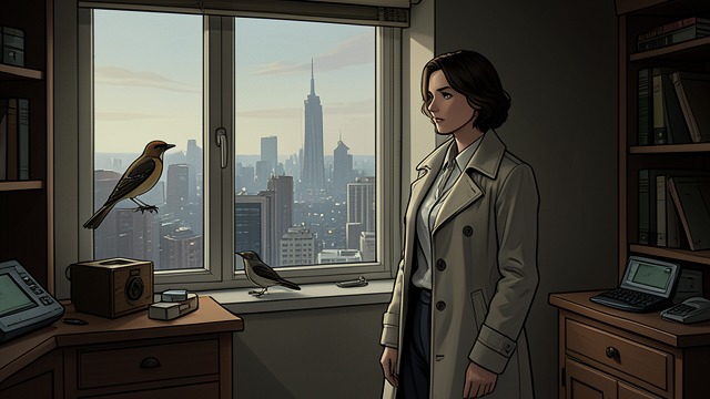 The View over London from "Night and Day". A Private Room Seeing Ralph’s space Ralph shows Katharine his room and its view over London, including the rescued rook he keeps there.