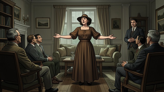 Family Recognition from "Night and Day". A Public Declaration The announcement Katharine tells her family that she and Ralph are engaged.