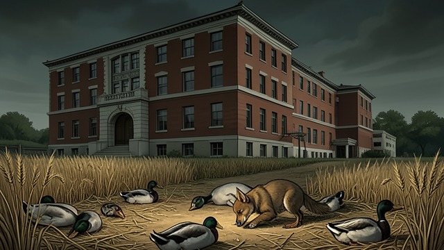 The Falling Ducks from "Fever Dream". The Falling Ducks A repeated death Three more ducks lie dead, and Carla later sees another stagger from the wheat before collapsing.