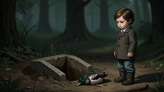 The Buried Ducks from "Fever Dream". The Buried Ducks A child’s grief Carla sees David burying a dead duck and crying beside the small grave.