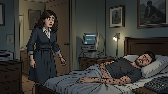 David in the Bedroom from "Fever Dream". David in the Bedroom A frightening discovery Amanda finds David alone in her bedroom and sees strange spots on his skin.