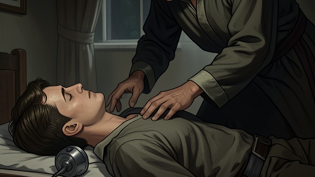 The Body Must Stay from "Fever Dream". The Body Must Stay A cruel boundary The healer insists that only the spirit should leave and that the body must remain.
