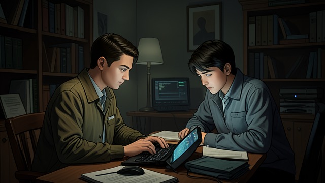 Jake’s Investigative Partnership from "Always". Jake’s Investigative Partnership Different skills aligned Jake searches Paige’s online accounts and emails while Gillian interprets impressions.