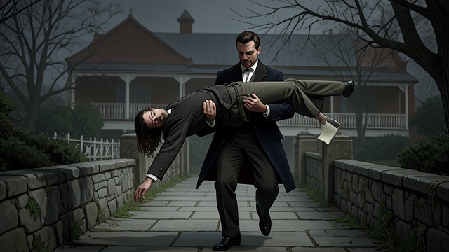The Discovery at the Villa from "Fabian". The Discovery at the Villa Death and explanation Jakob Fabian arrives to find Stephan Labude dead from a gunshot wound.