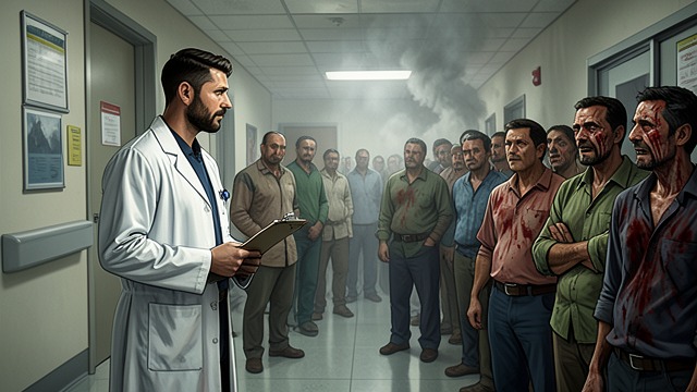 The Hospital Diagnosis from "Fabian". The Hospital Diagnosis A doctor’s wider view At the hospital, the doctor explains that several people have been admitted after political shootings, most of…
