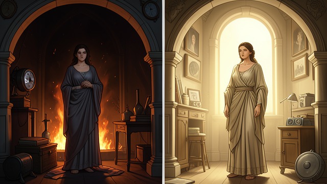 Fear and Comfort from "The Blazing World". Fear and Comfort Two Sacred Images The Empress constructs one chapel associated with fiery punishment and another with comforting light for the repentant.