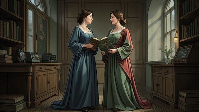 Worlds Exchanged from "The Blazing World". Worlds Exchanged Mutual Admiration The Duchess shares her imagined world, and the Empress responds with delight before making one of her own.
