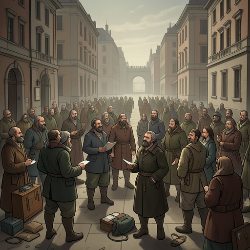 The Blazing-World's Imperial People from "The Blazing World". This flow traces the diverse peoples' changing relationship to imperial organization, learned work, and political stability.