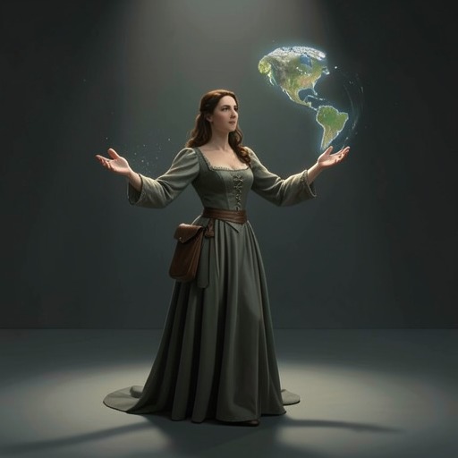 The Creation of the Duchess's Imaginary World from "The Blazing World". This flow traces how the Duchess of Newcastle turns dissatisfaction with material ambition into an imaginative act of sovereignty.
