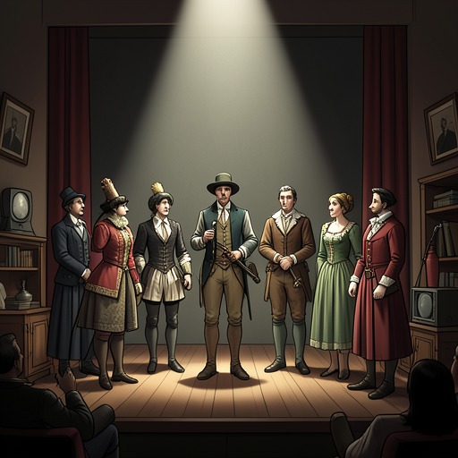 The Duchess's Plays and the Imperial Theatre from "The Blazing World". This flow follows the disagreement over theatrical rules and the possibility of bringing the Duchess's plays to a different audience.