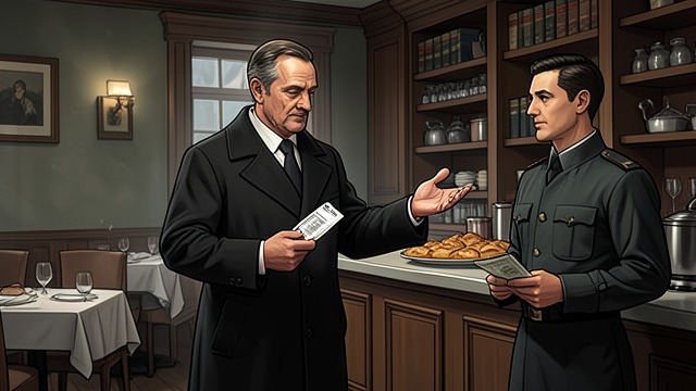 Payment and Retreat from "The Double". The Cost of Silence Paying to End the Scene Golyadkin throws down a rouble and leaves rather than persuade the waiter that he ate only one pie.