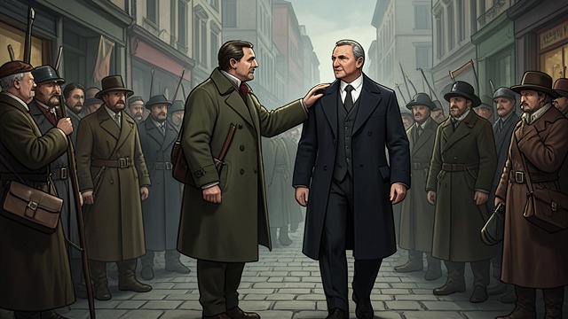 Entrusting His Fate from "The Double". Surrender to the Doctor A Last Appeal As the crowd watches, Golyadkin says he entrusts his fate to Krestyan Ivanovitch.