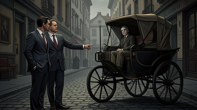 Colleagues on the Street from "The Double". Recognition Feared A Chance Encounter Two junior colleagues see Golyadkin in a hired carriage and point him out to one another.