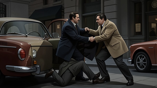 The Cab Ride Struggle from "The Double". A Desperate Pursuit Holding the Coat Golyadkin catches the double as he tries to enter a cab and begs him to speak.
