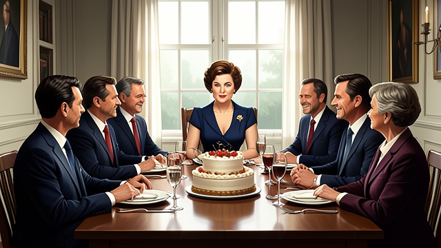 Celebrated Daughter from "The Double". The Center of the Fete Family Honor Klara Olsufyevna is celebrated by her parents and their guests as the focus of the birthday dinner.