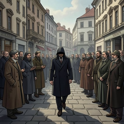 Public Recognition and Ostracism from "The Double". This flow follows the changing responses of Golyadkin’s colleagues, from casual curiosity to active exclusion.