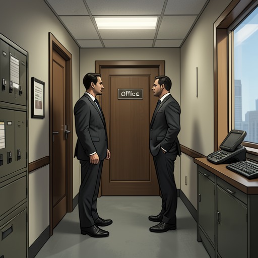 The Office Rivalry from "The Double". This flow traces the double’s transformation of a private identity crisis into an official struggle for work and recognition.