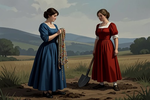 Delphine buries Clarisse's dress from "The Master Butchers Singing Club". Delphine buries Clarisse’s beaded theatrical dress after recognizing that its distinctive beads may connect her friend to the suspicious sealing of a cellar…
